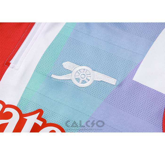 Tuta da Track di Felpa Arsenal Bambino 2024-2025 Rosso e Bianco